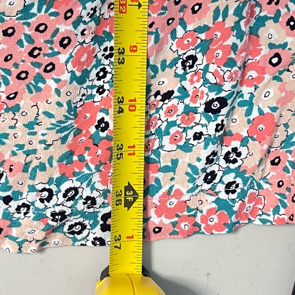 Loft Floral Flounce Flowy Sz XXL Dainty Short-Sleeve Shirtdress - Picture 9 of 10
